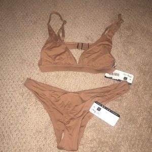 NEVER WORN TAN BIKINI SIZE SMALL